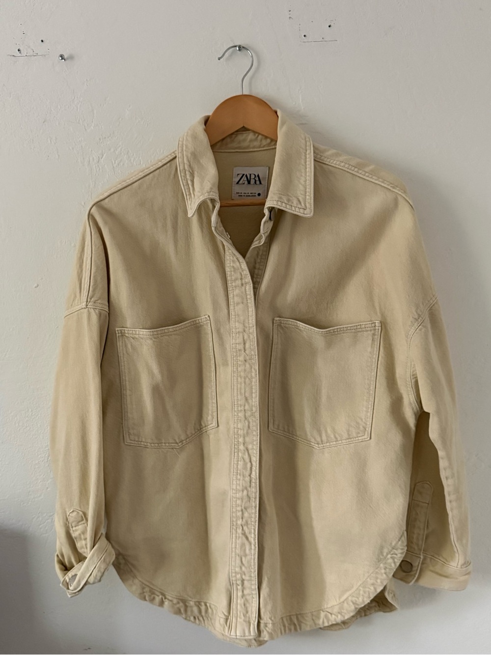Zara Butter Yellow Shirt Jacket/Chore Coat